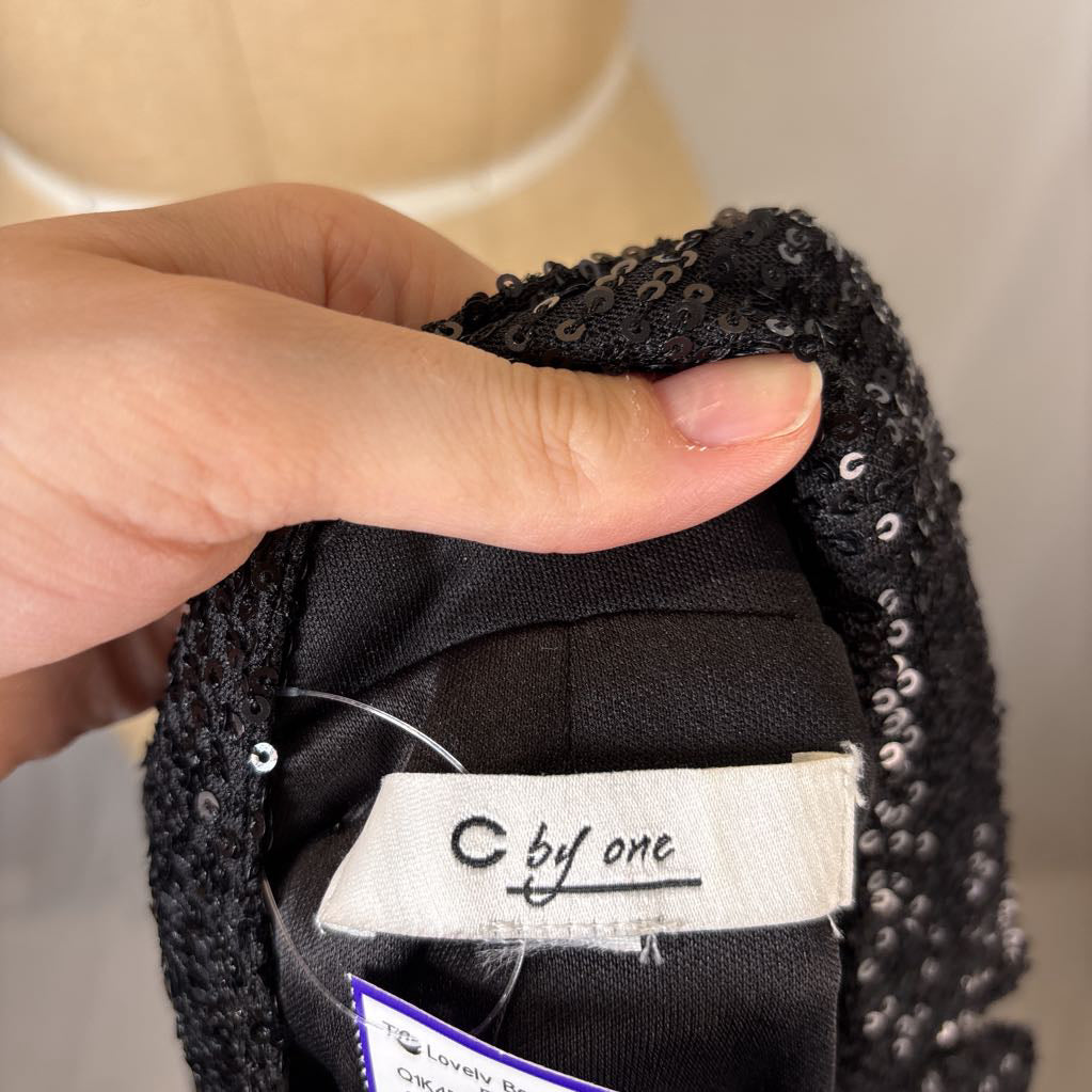 Sequin Black Tie Blazer