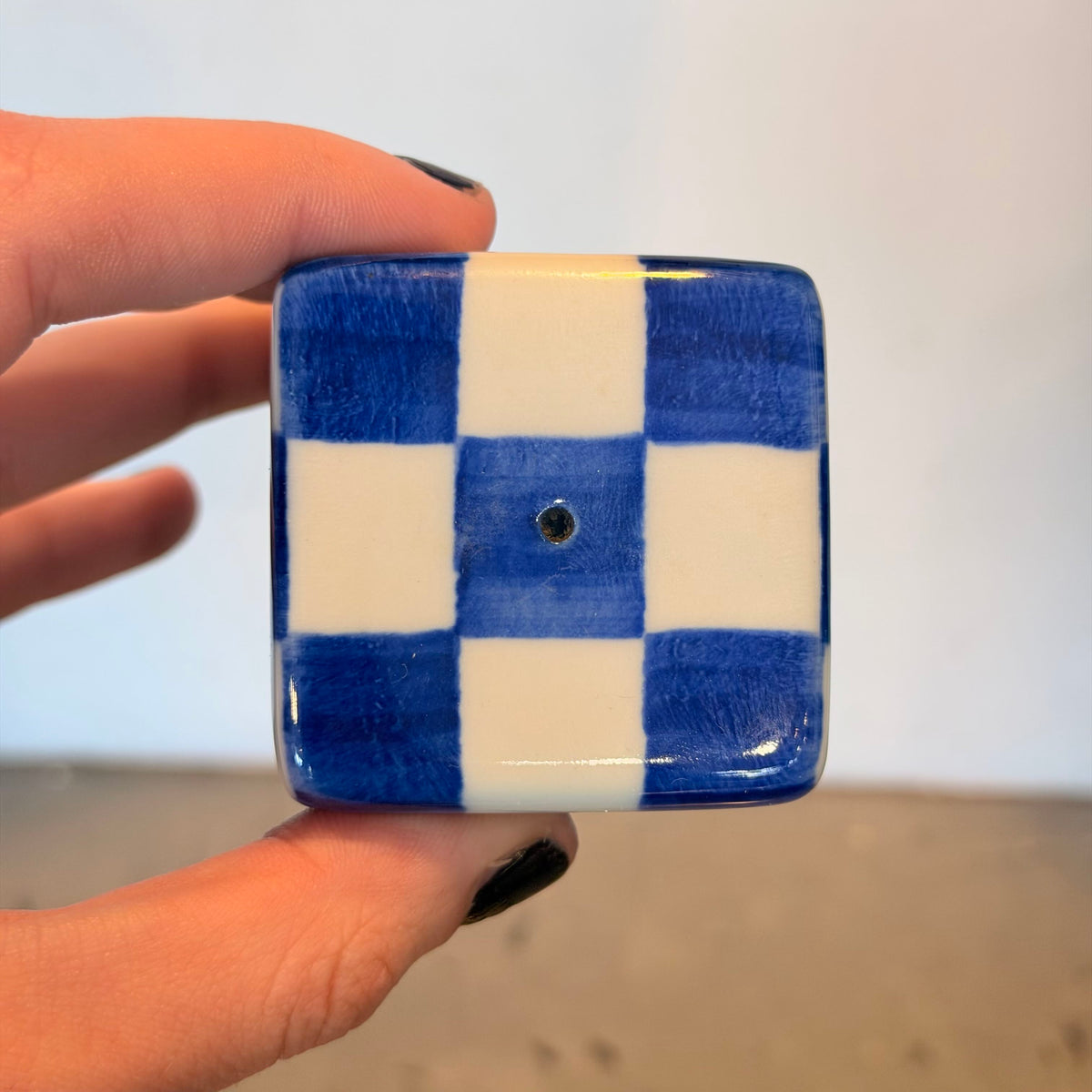 Checkered Salt and Pepper Shakers