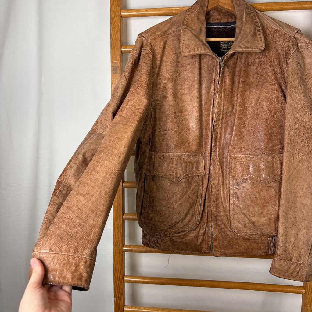 1980s Leather Flight Jacket
