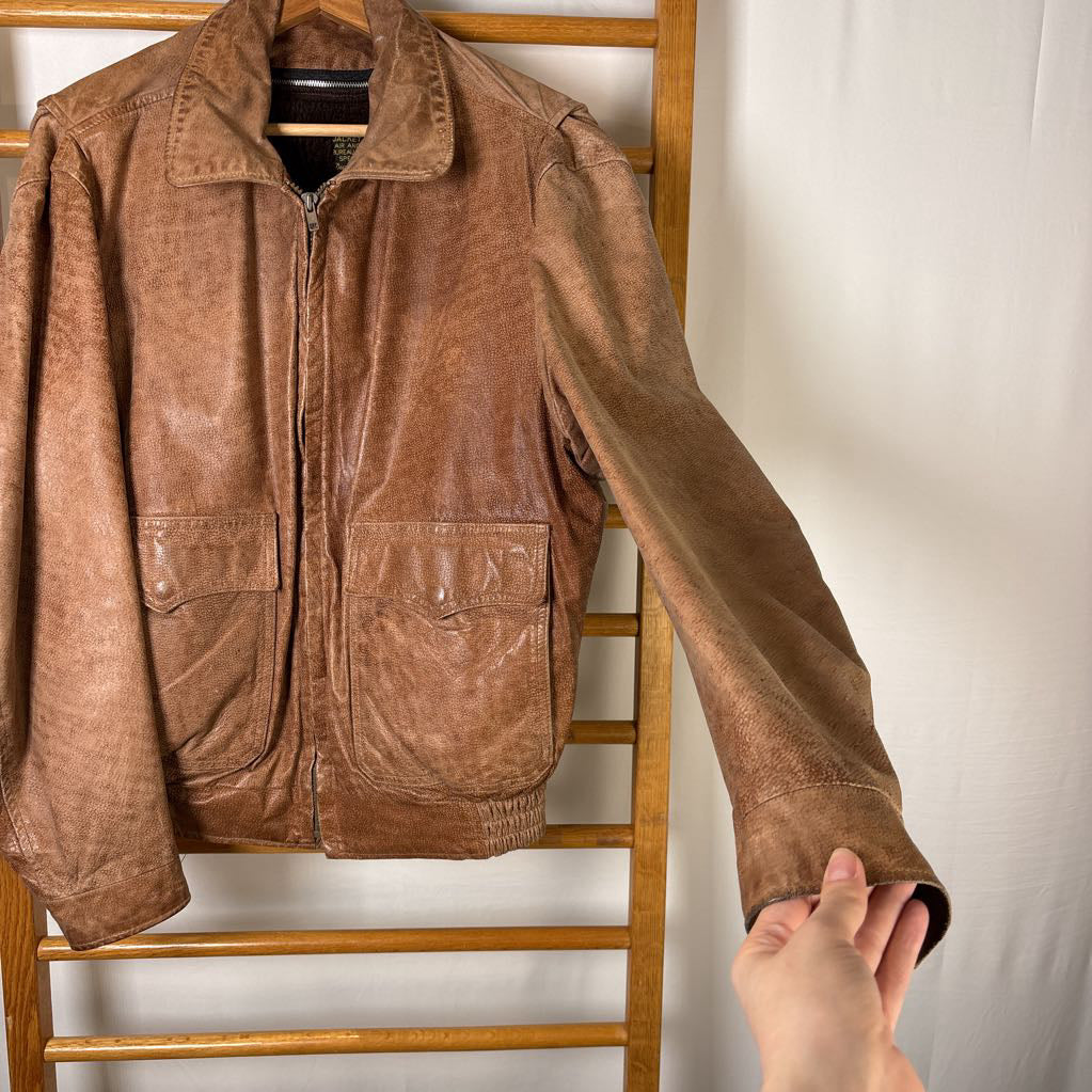 1980s Leather Flight Jacket
