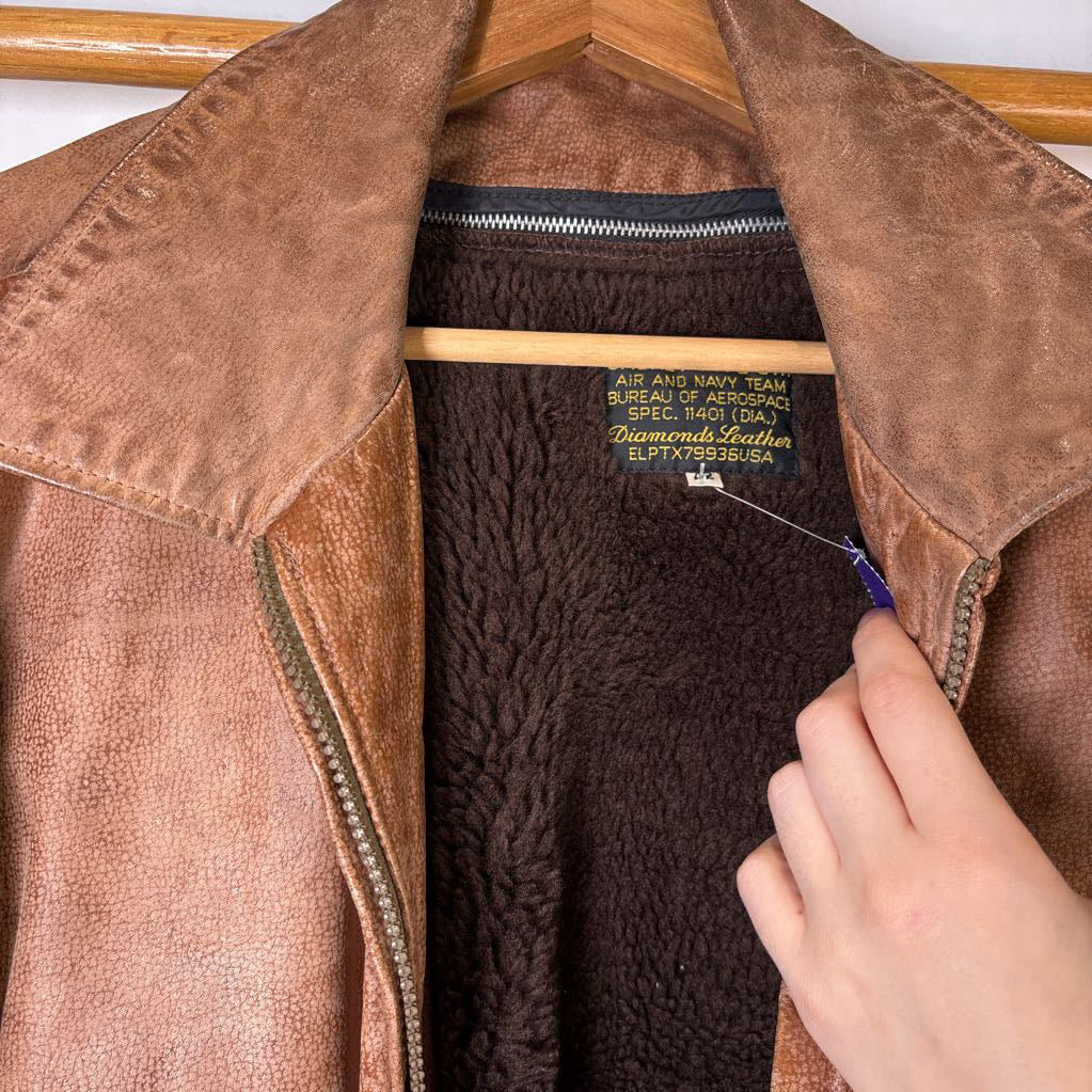 1980s Leather Flight Jacket