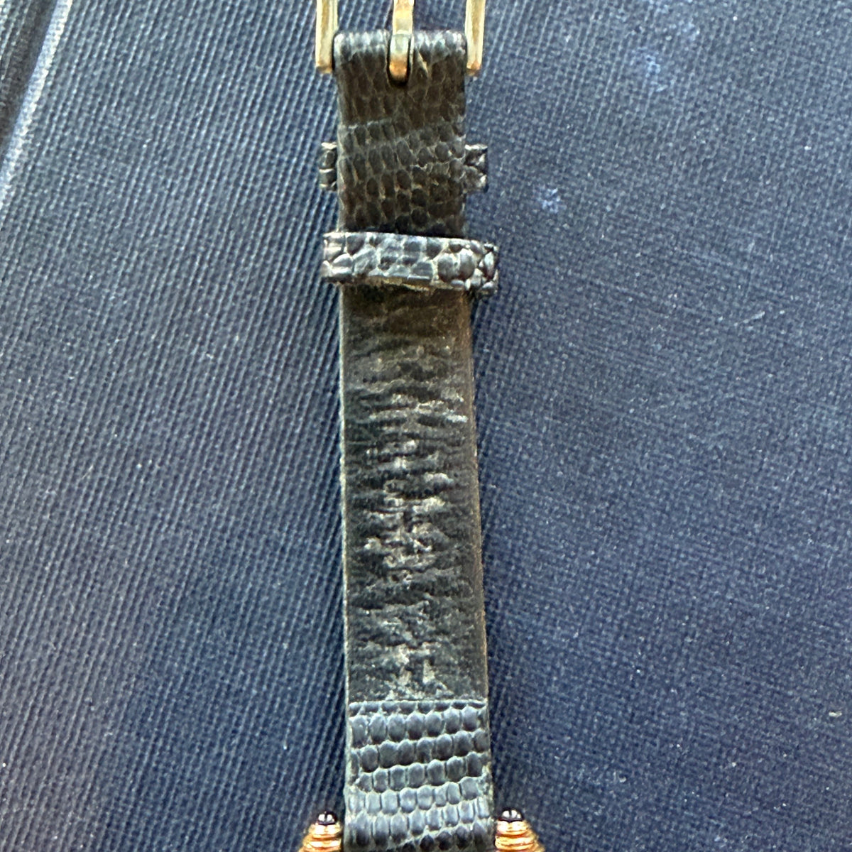close up of the inside of the watch band