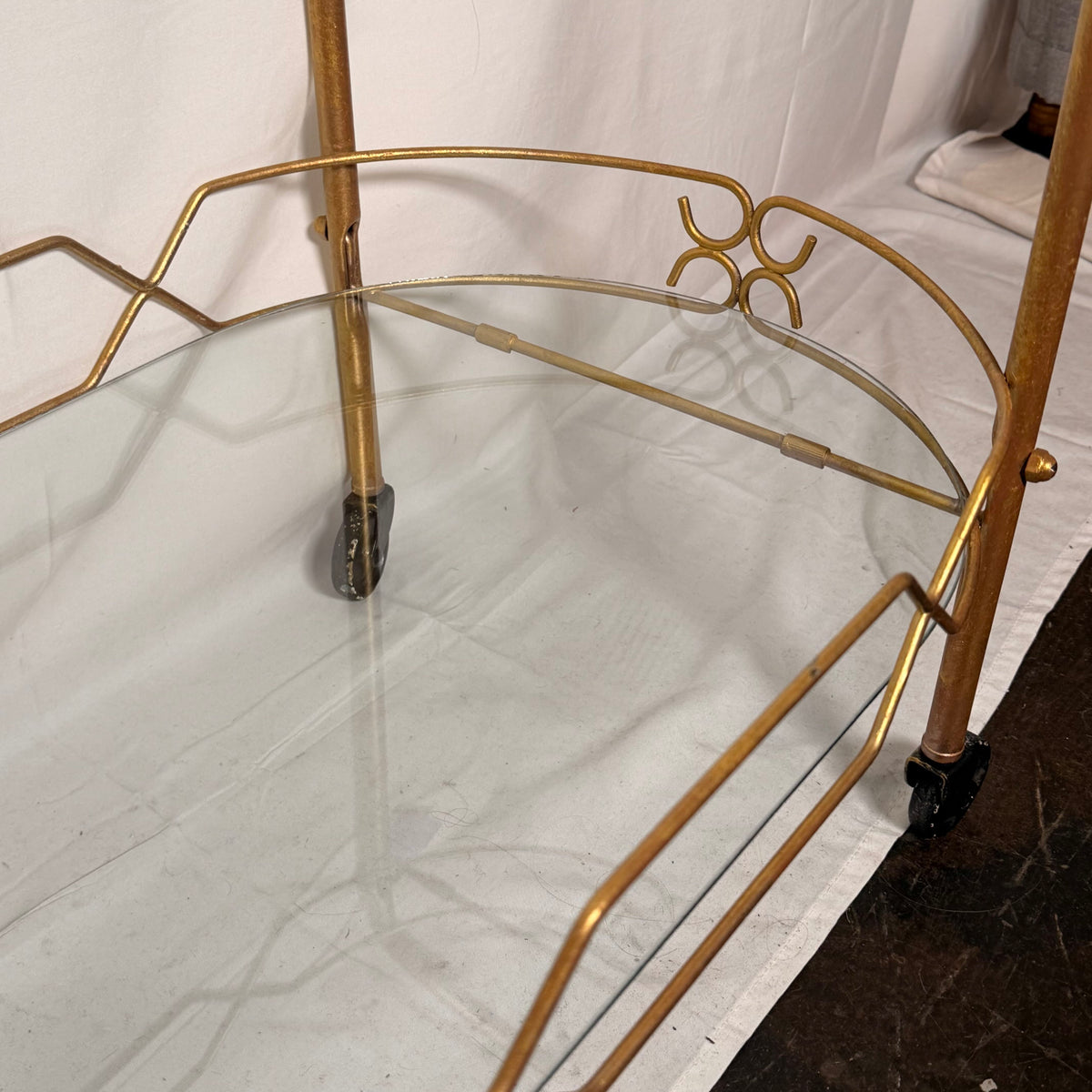 1980 Bar Cart with Glass