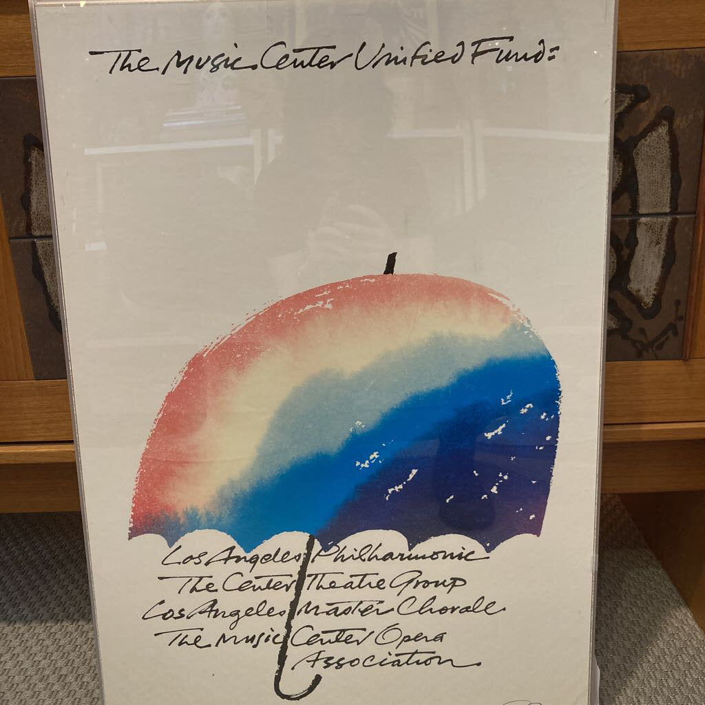 Mid Century Poster of The Music Center Unified Fund by Graphic Designer Saul Bass