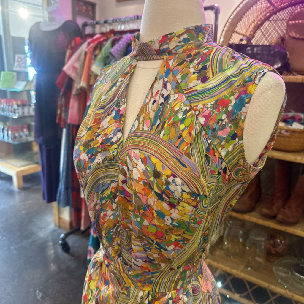 Vintage 1960s Psychedelic Dress factory