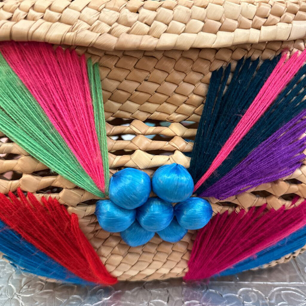 Woven summer Purse with multi color yarn