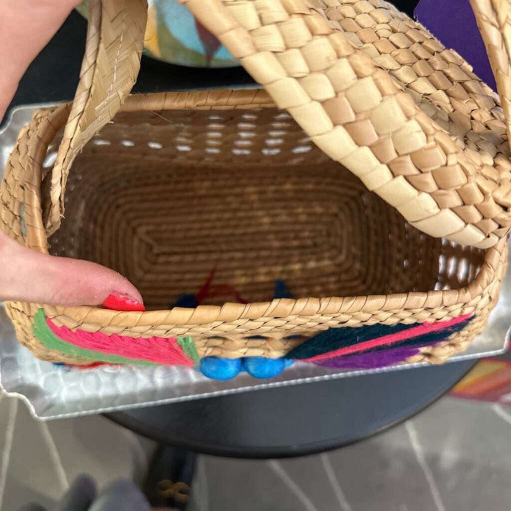 Woven summer Purse with multi color yarn