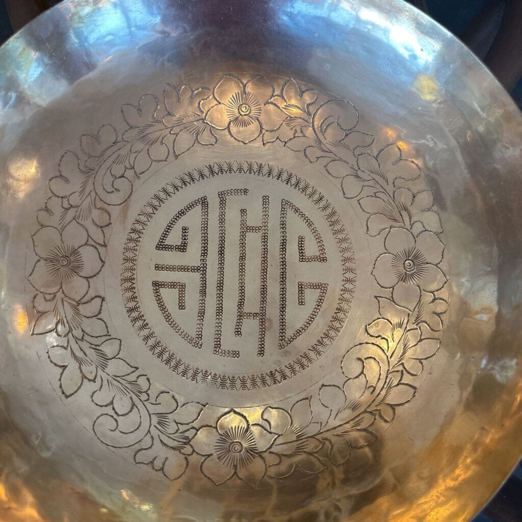 Round brass bowl