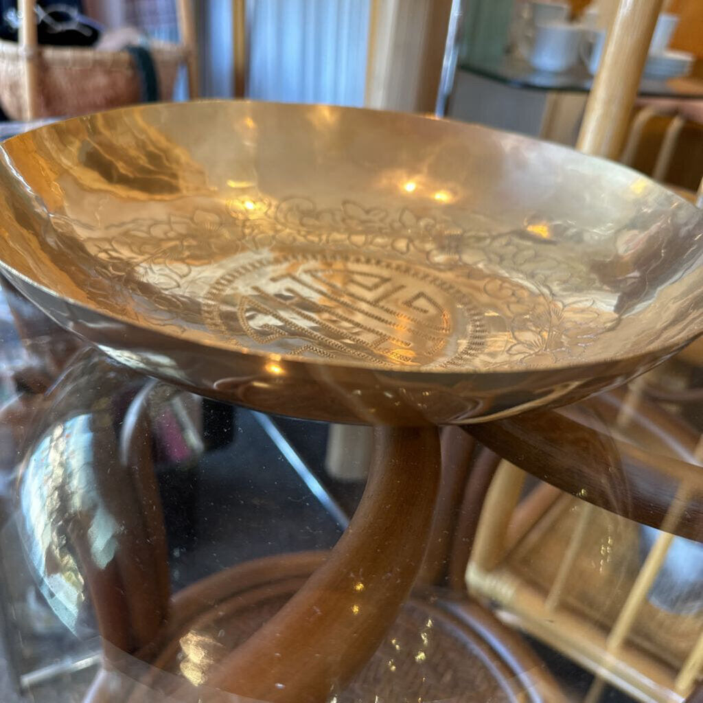 Round brass bowl