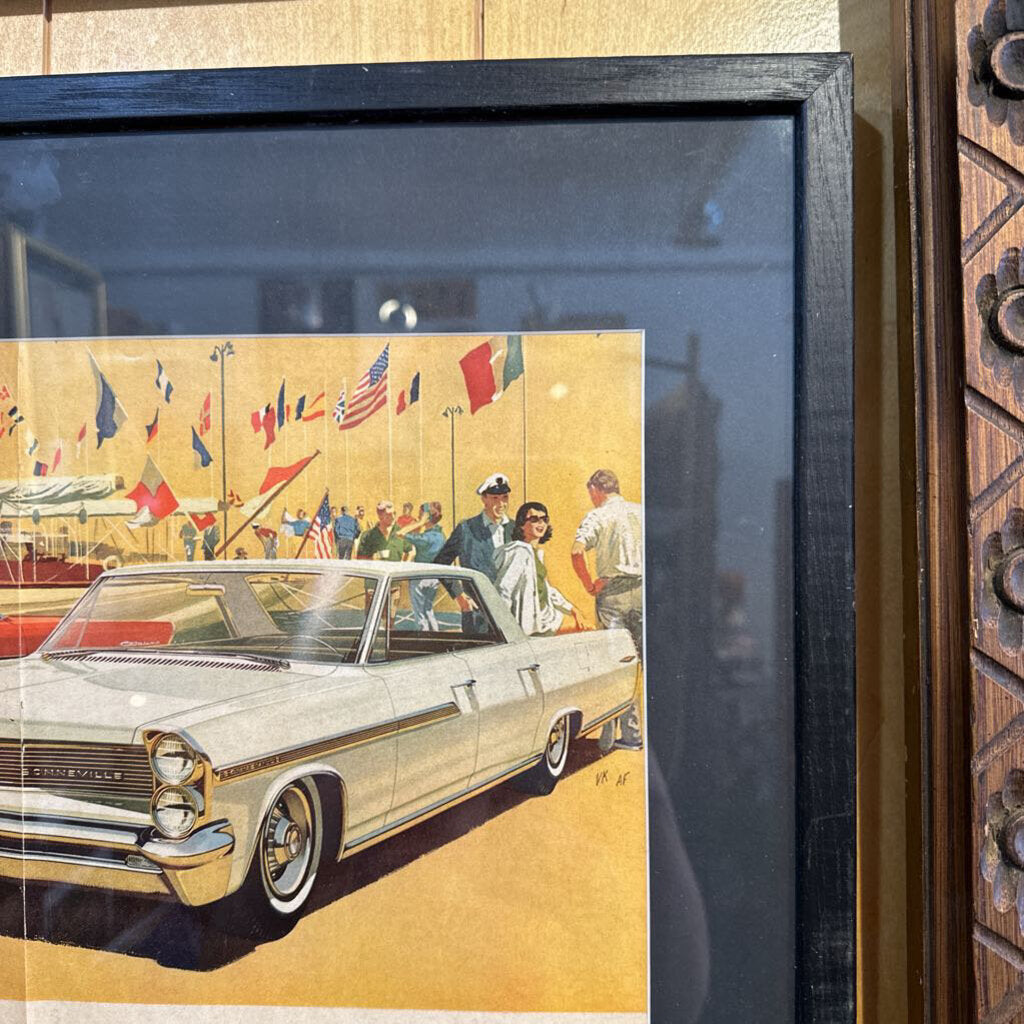 Framed & Matted 1963 Pontiac Advertisement