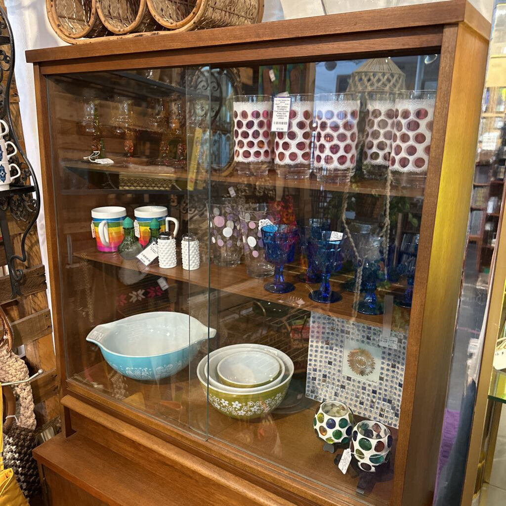 Mid Century Walnut China Cabinet by Bassett