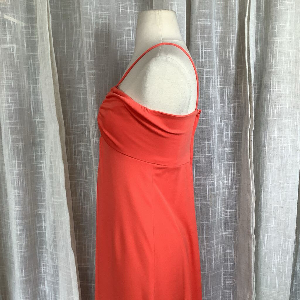 1990s Peach sleeveless maxi dress