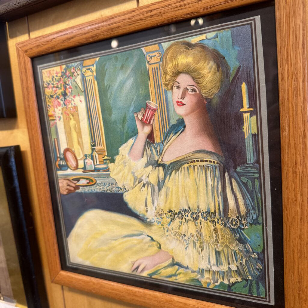 Early 1900s original Coke ad framed