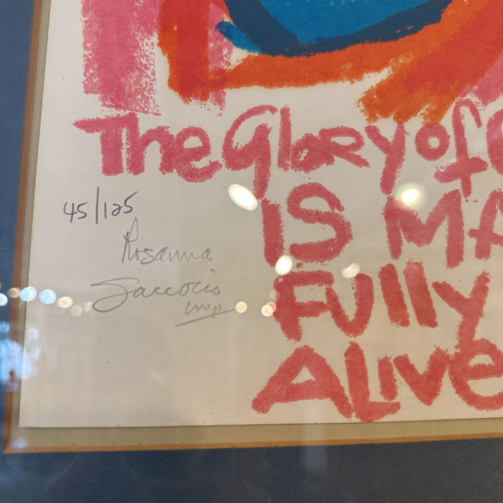 1970s Small Original Hand Pulled Serigraph by Rosanna Saccocio Signed and Numbered - MidModMom