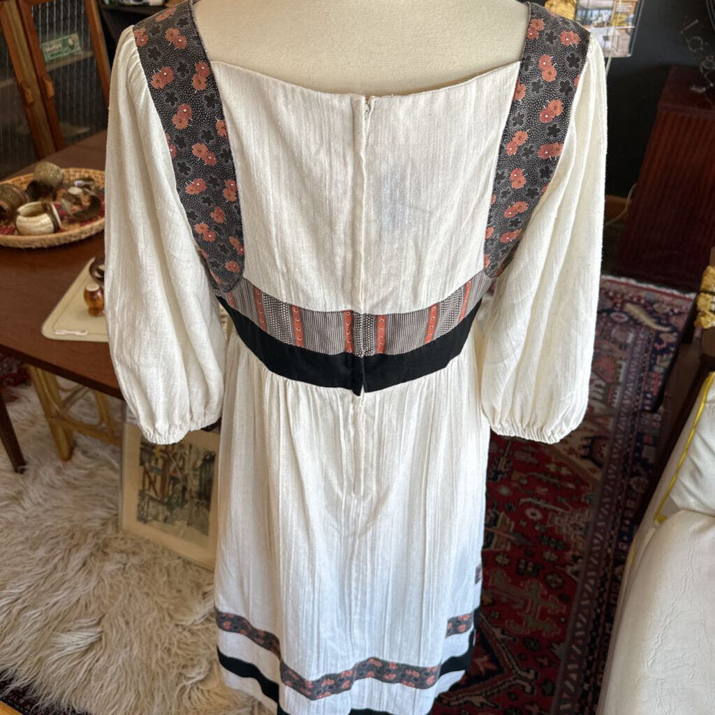 1970s Boho Rag Doll Midi