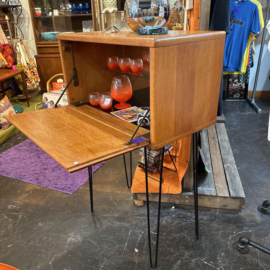 Mid Century Bar w/ Hairpin Legs