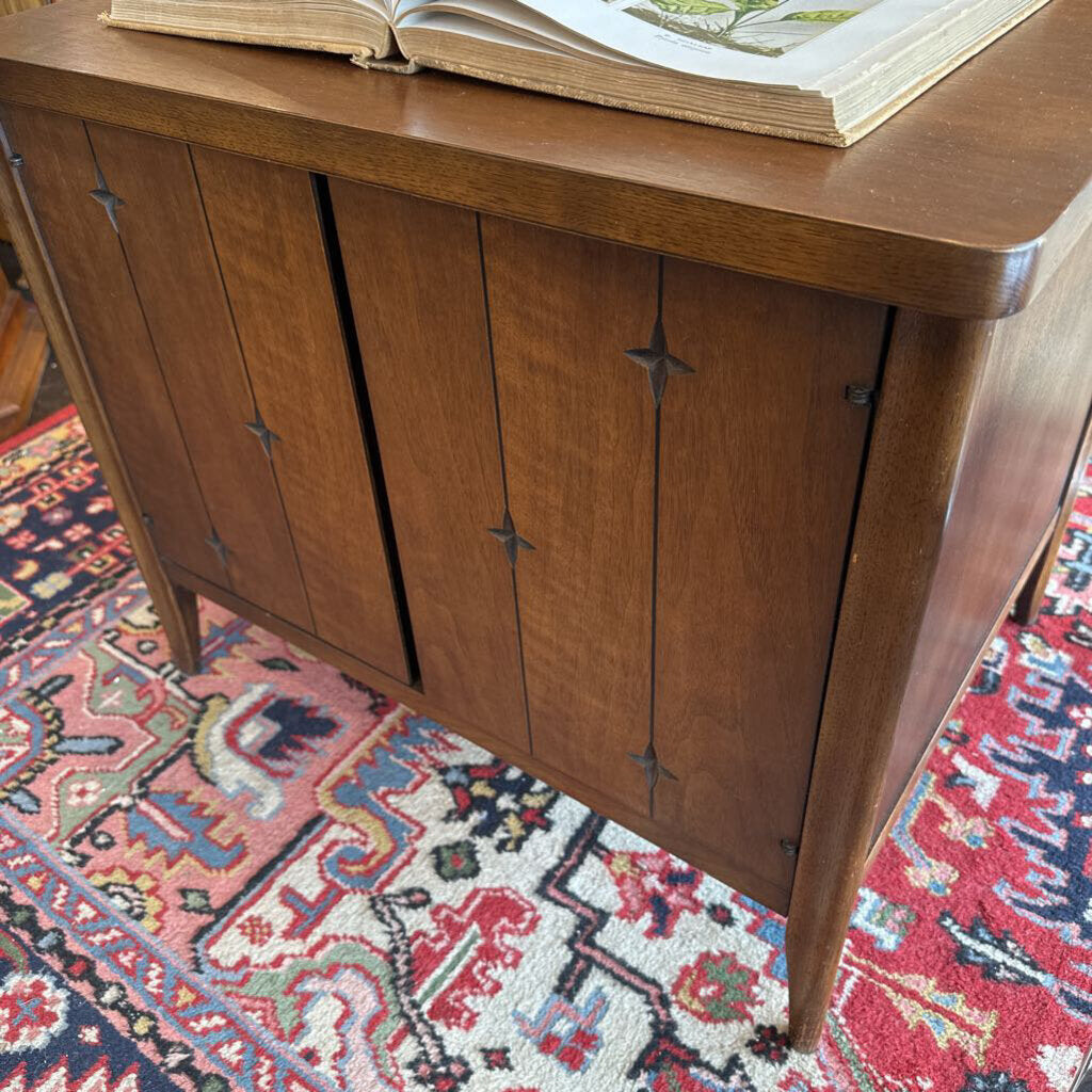 Mid Century Broyhill Saga Walnut Nightstand