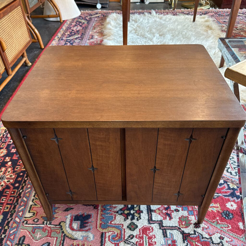 Mid Century Broyhill Saga Walnut Nightstand