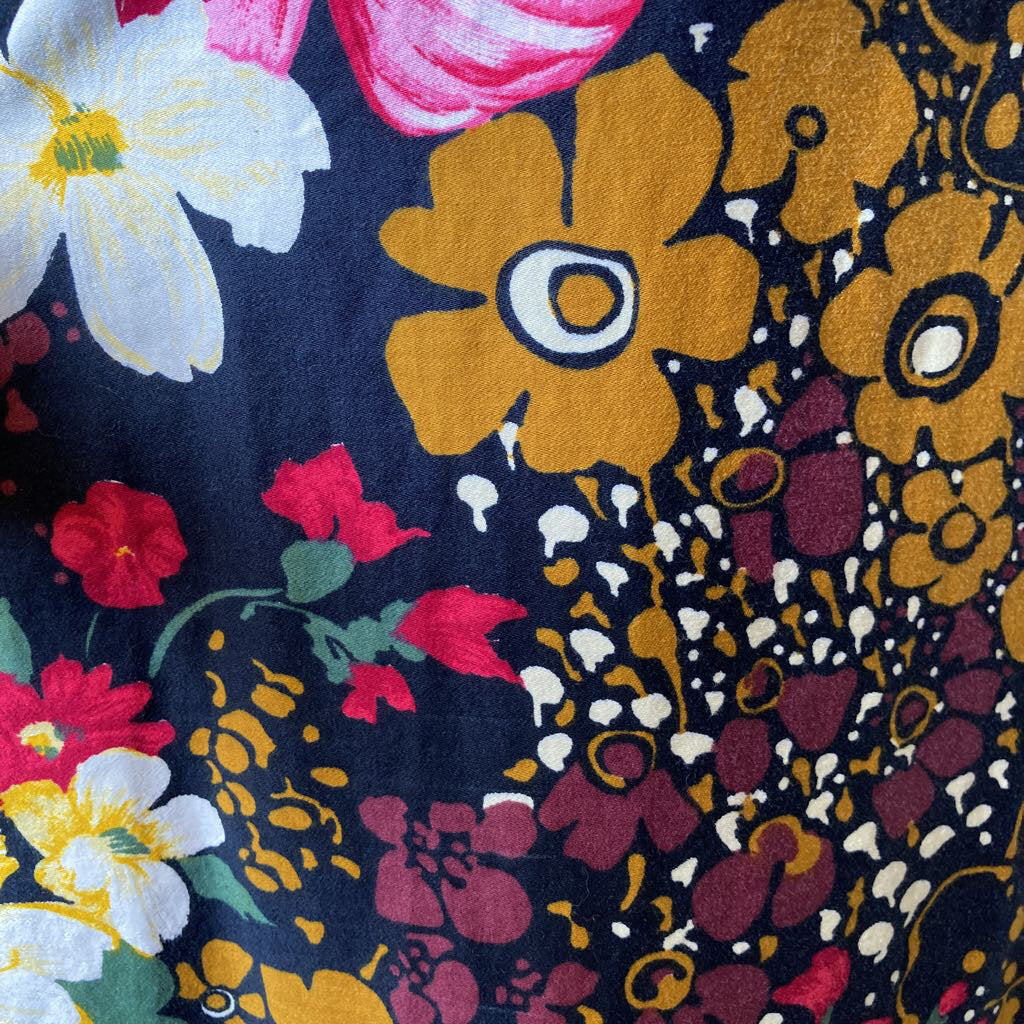 1970s Liberty Circle Floral Dress