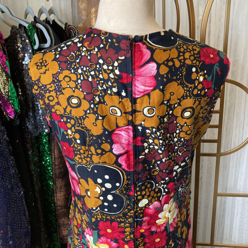 1970s Liberty Circle Floral Dress