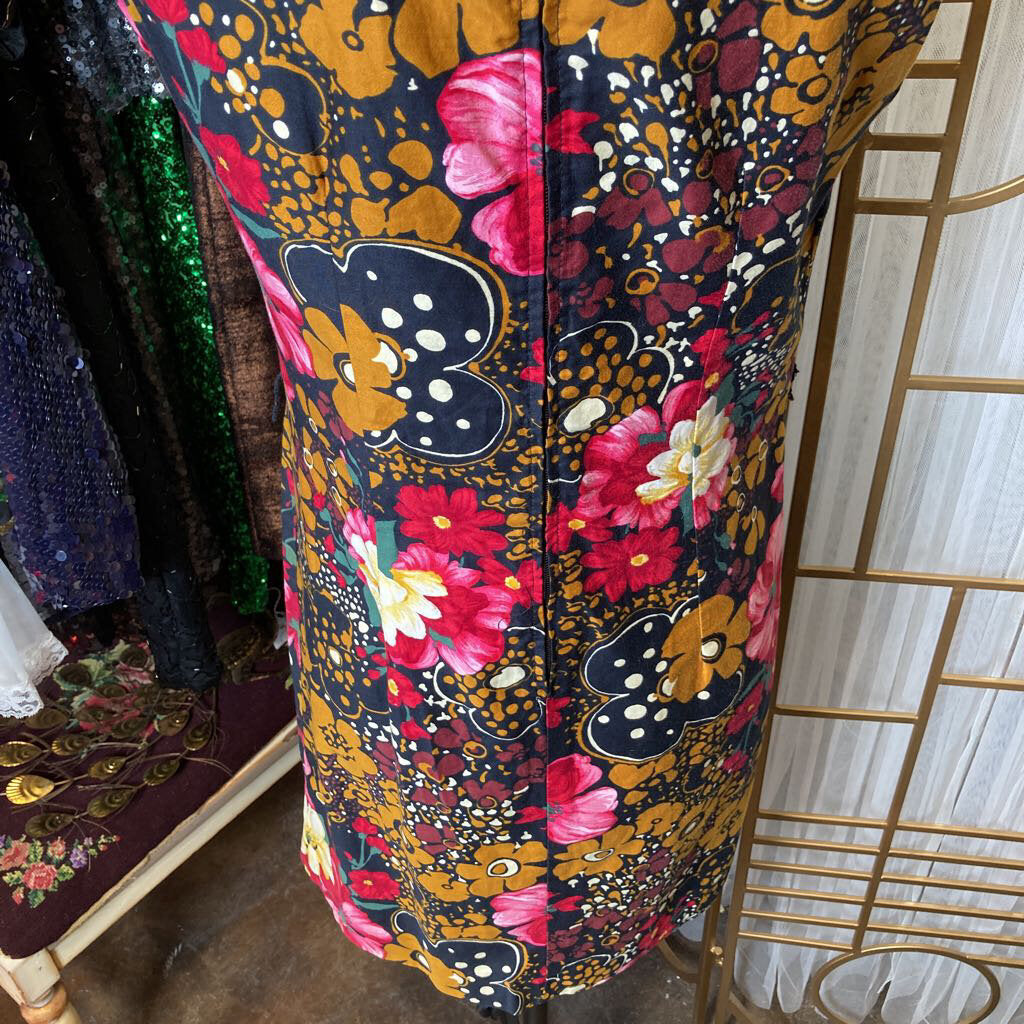 1970s Liberty Circle Floral Dress