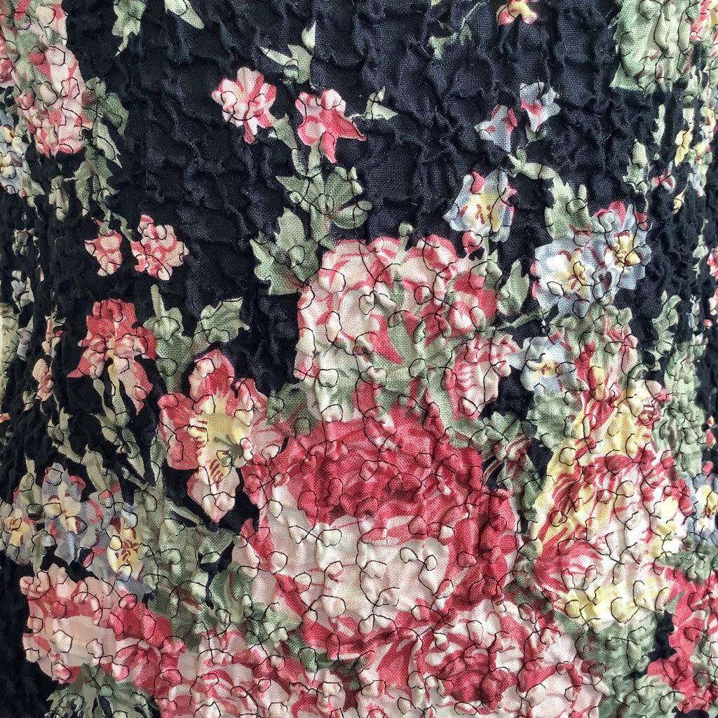 1980s E.D. Michaels Floral Dress