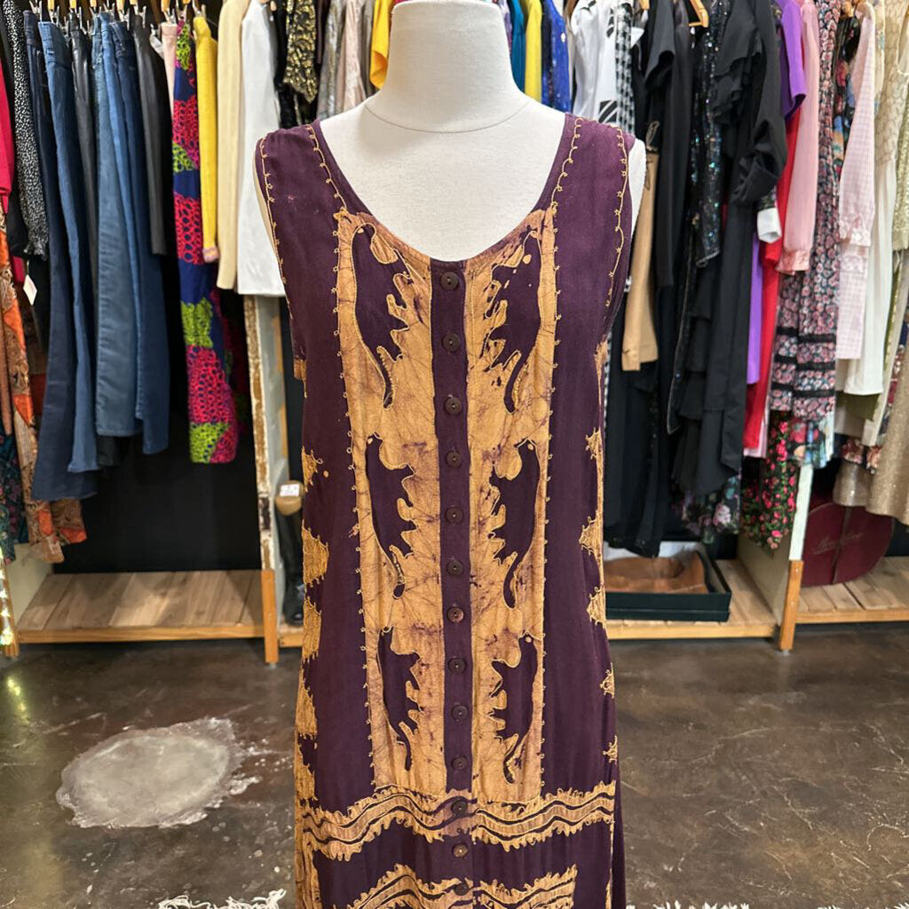 1990s Boho Drop Waist Maxi