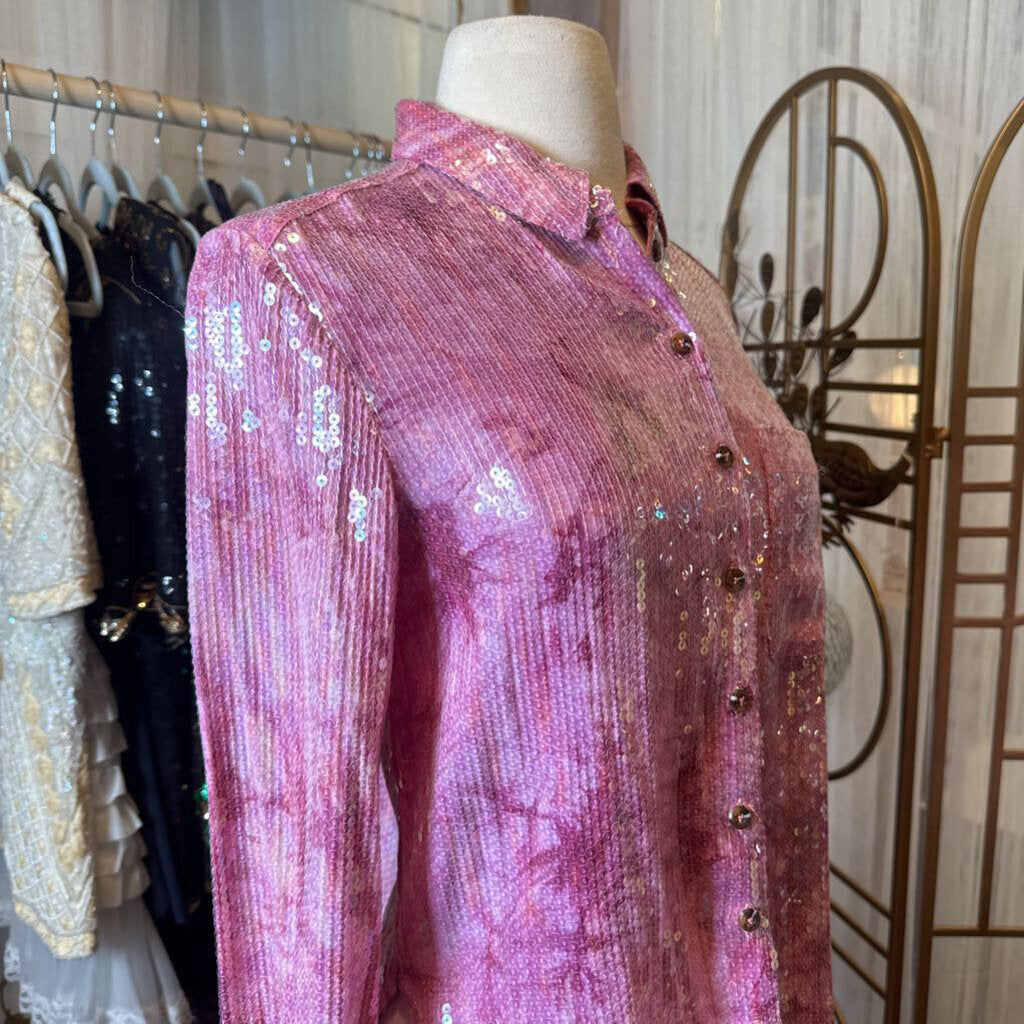 Pink Sequin Shirt