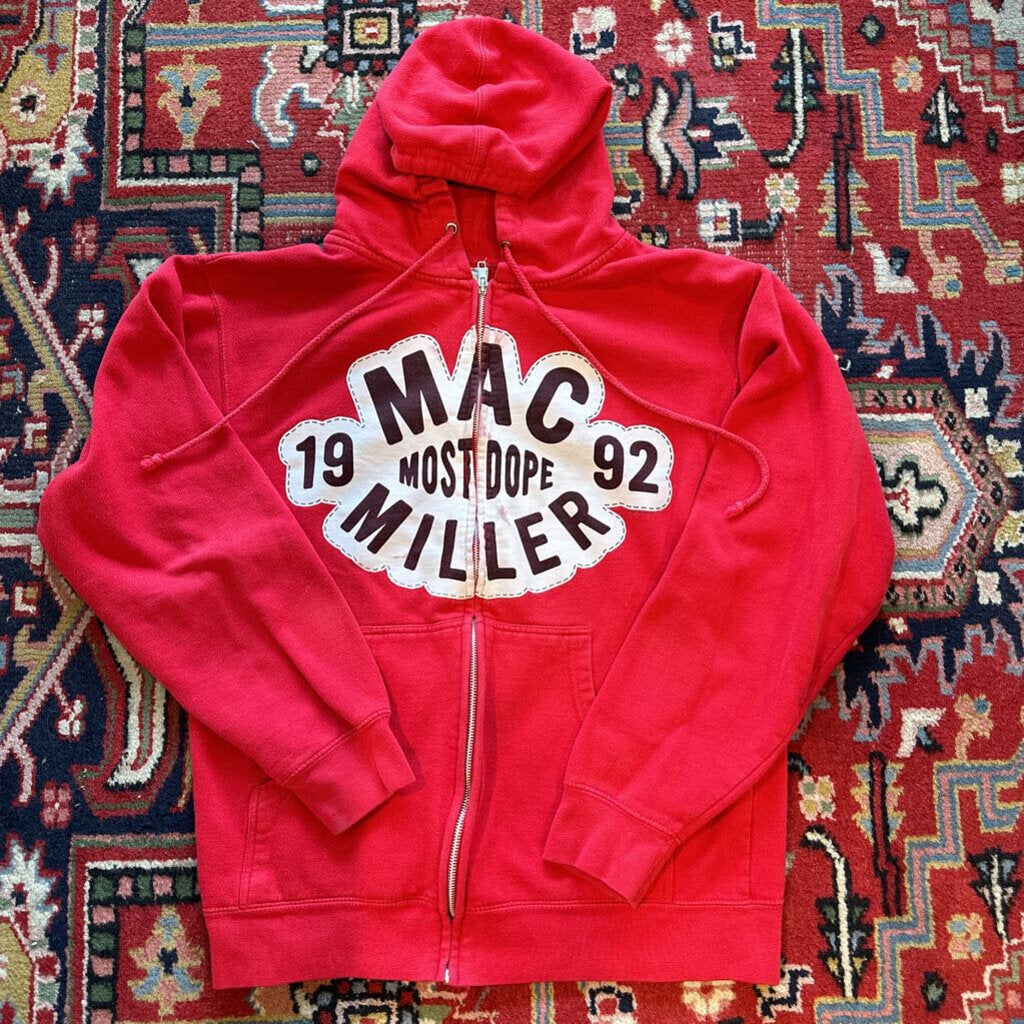 Mac Miller Most Dope 1992 Red Zip Hoodie