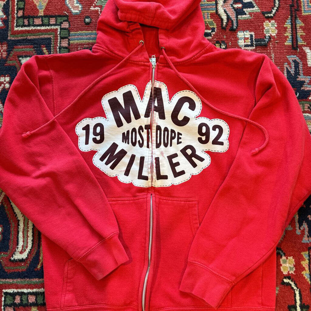 Mac Miller Most Dope 1992 Red Zip Hoodie