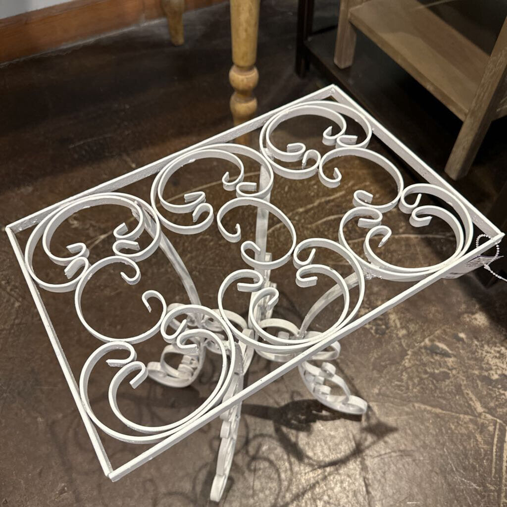 Vintage Wrought Iron Side Table