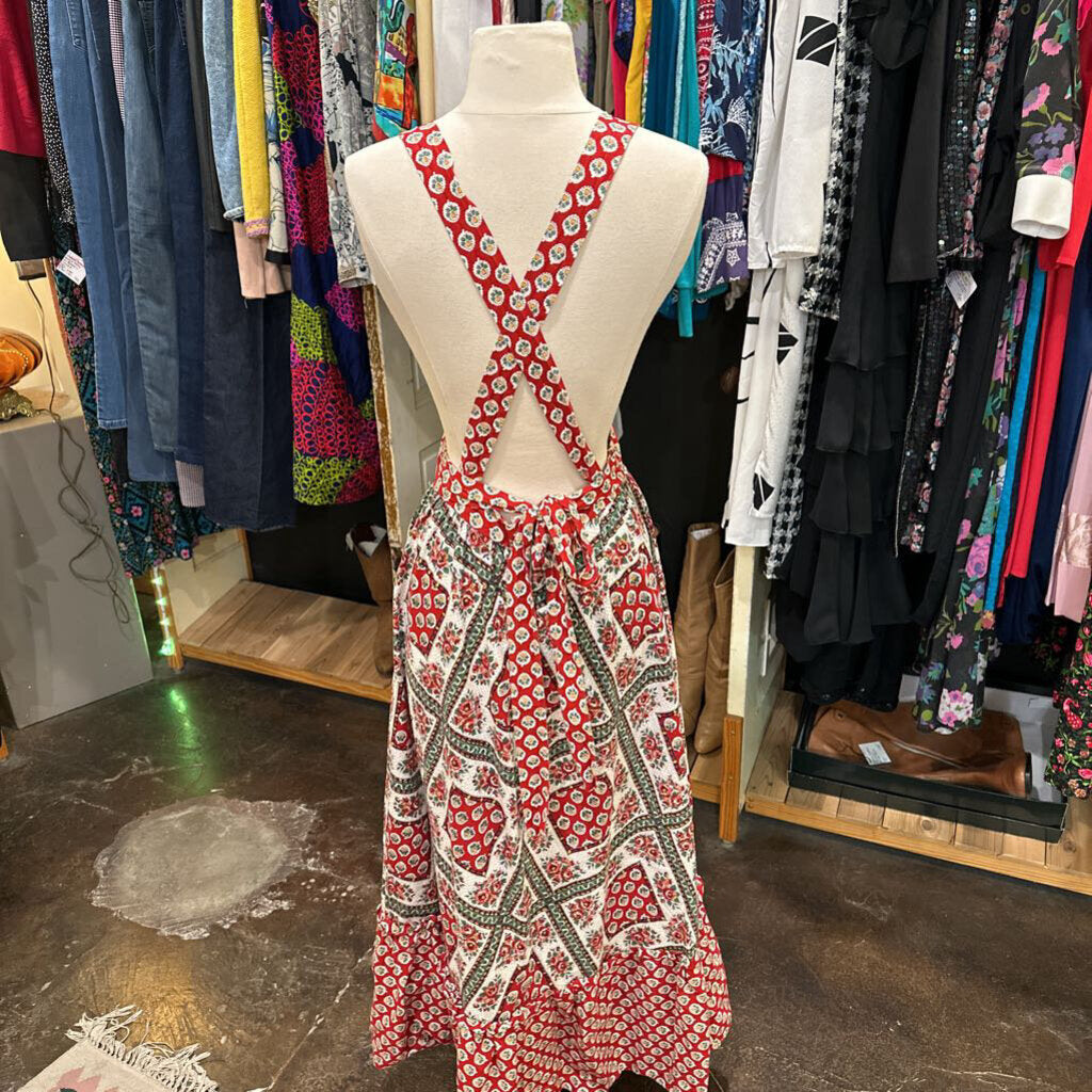 1970s Denise Are Here Criss Cross Maxi