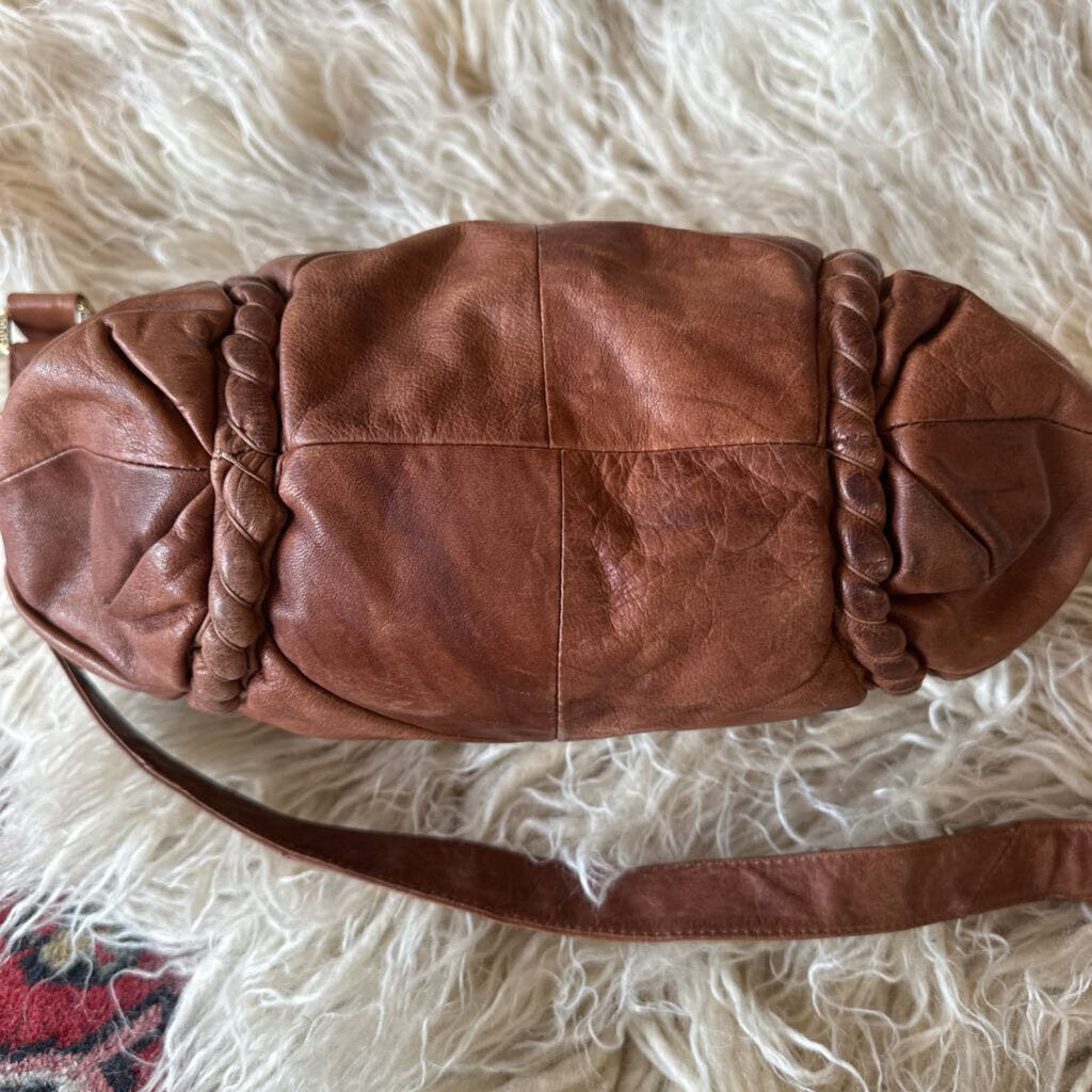 Vintage Giudi Leather Brown Italian Hobo Crossbody