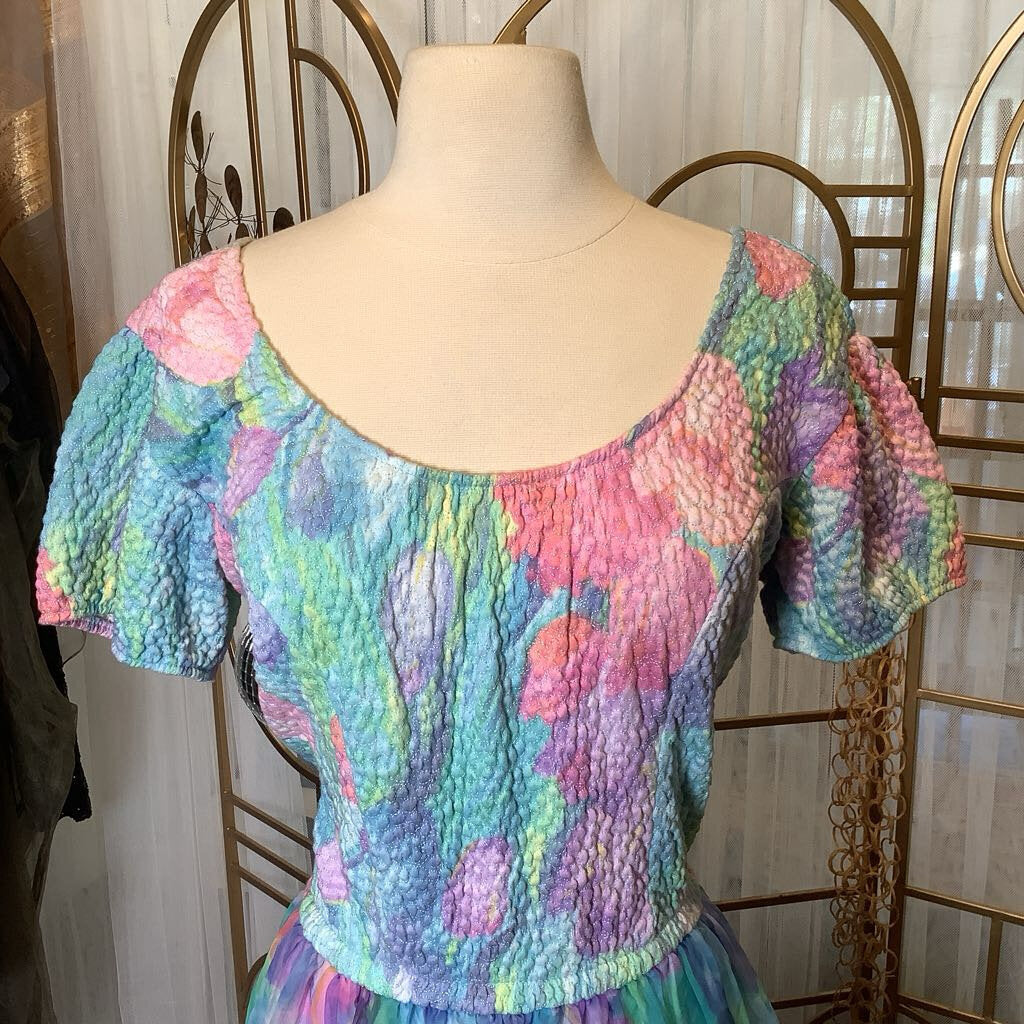 1980s Pipe Dreams Pastel Dress