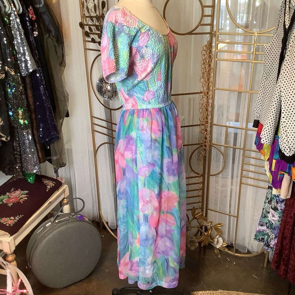 1980s Pipe Dreams Pastel Dress