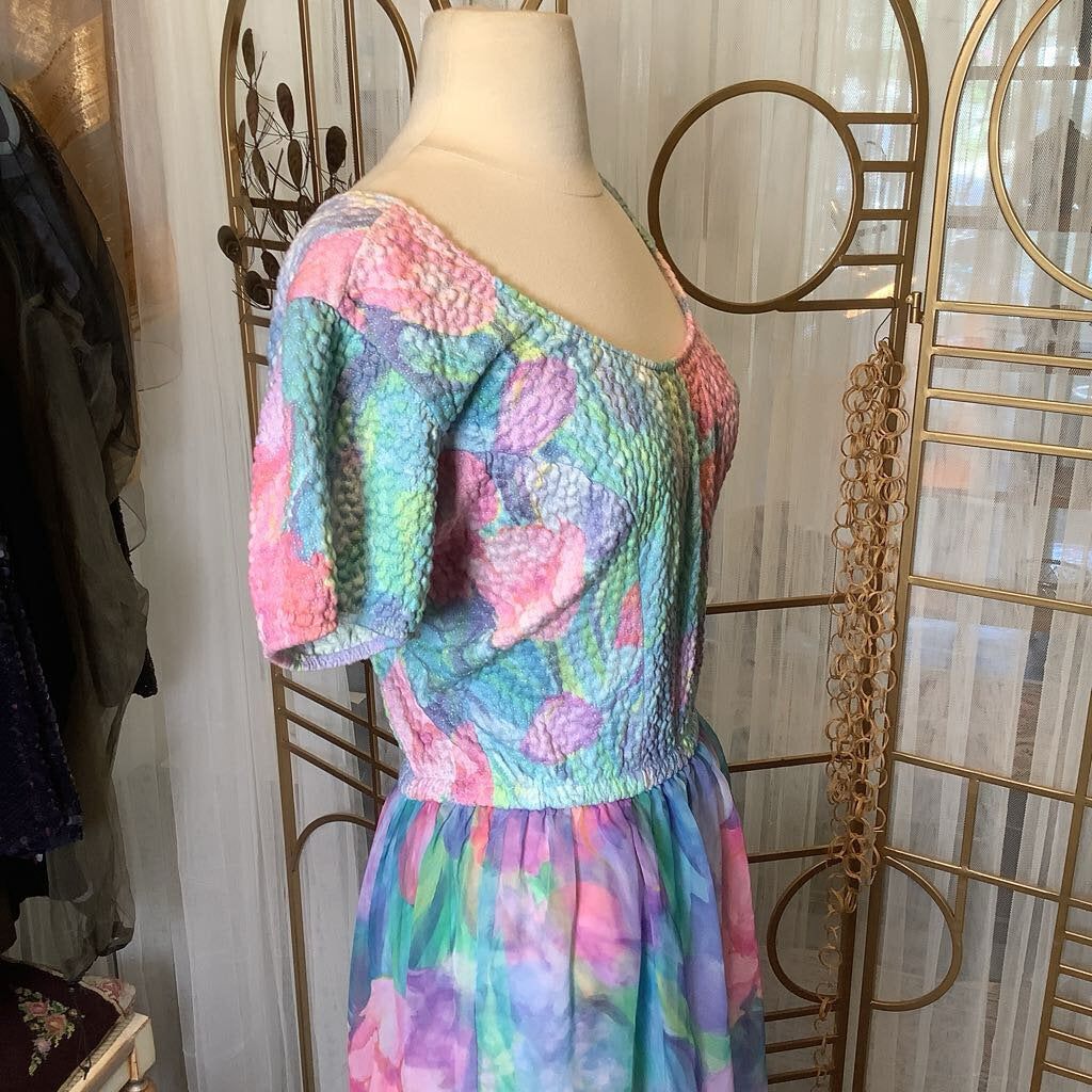 1980s Pipe Dreams Pastel Dress