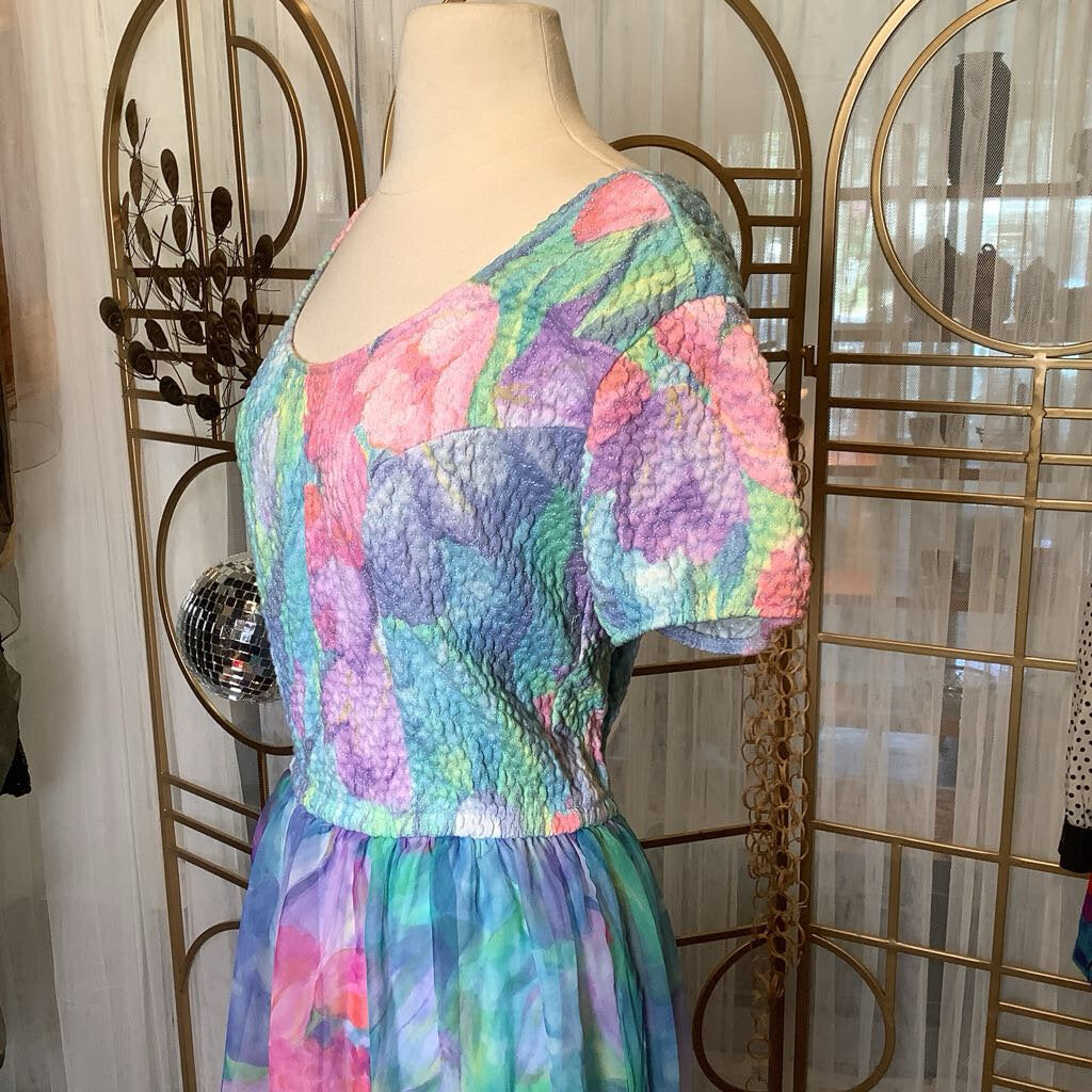 1980s Pipe Dreams Pastel Dress