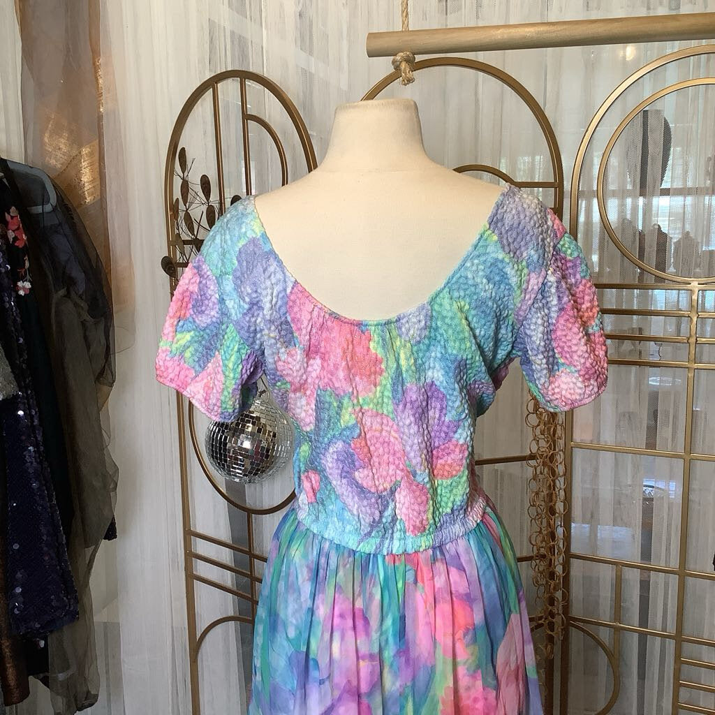 1980s Pipe Dreams Pastel Dress