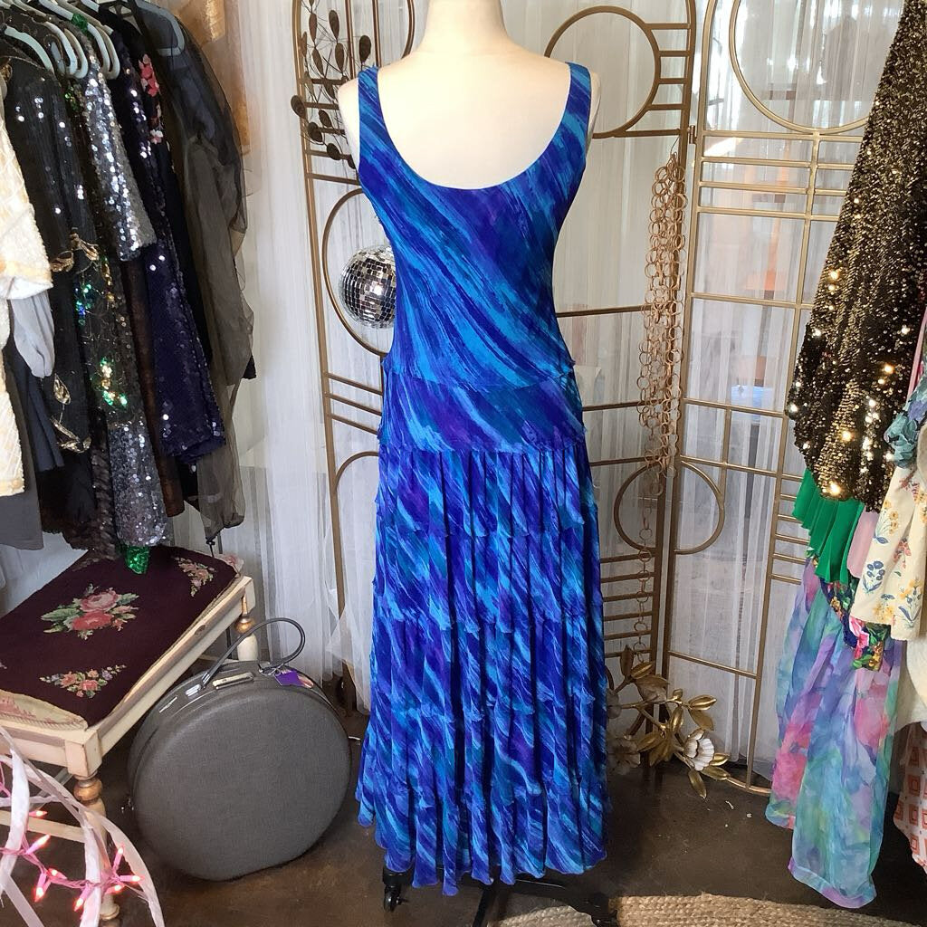 1990s Jones New York Tiered Maxi