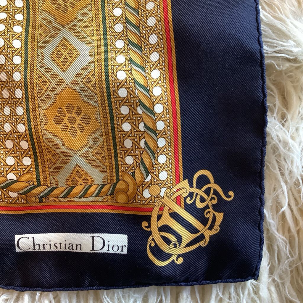 Vintage Authentic Dior Silk Scarf