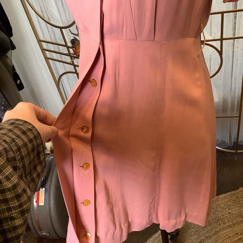 1950s Dusty Rose Day Dress