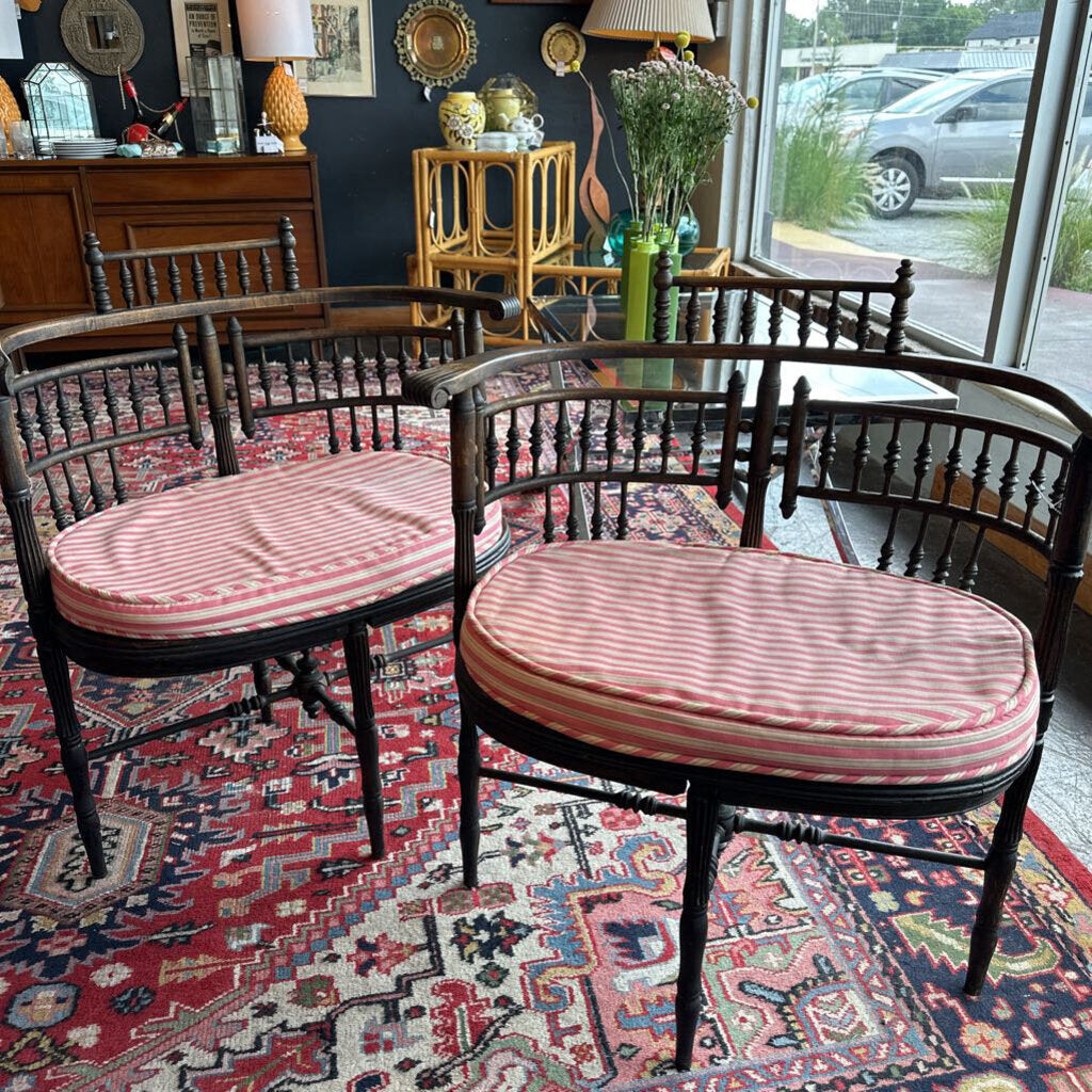 Antique Horseshoe Back & Cane Armchair