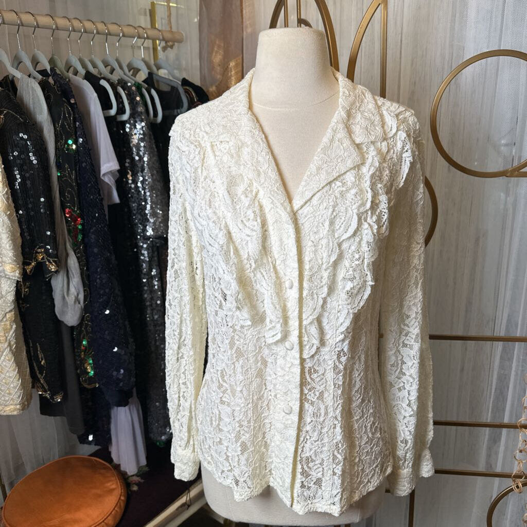 1980s All Lace Blouse