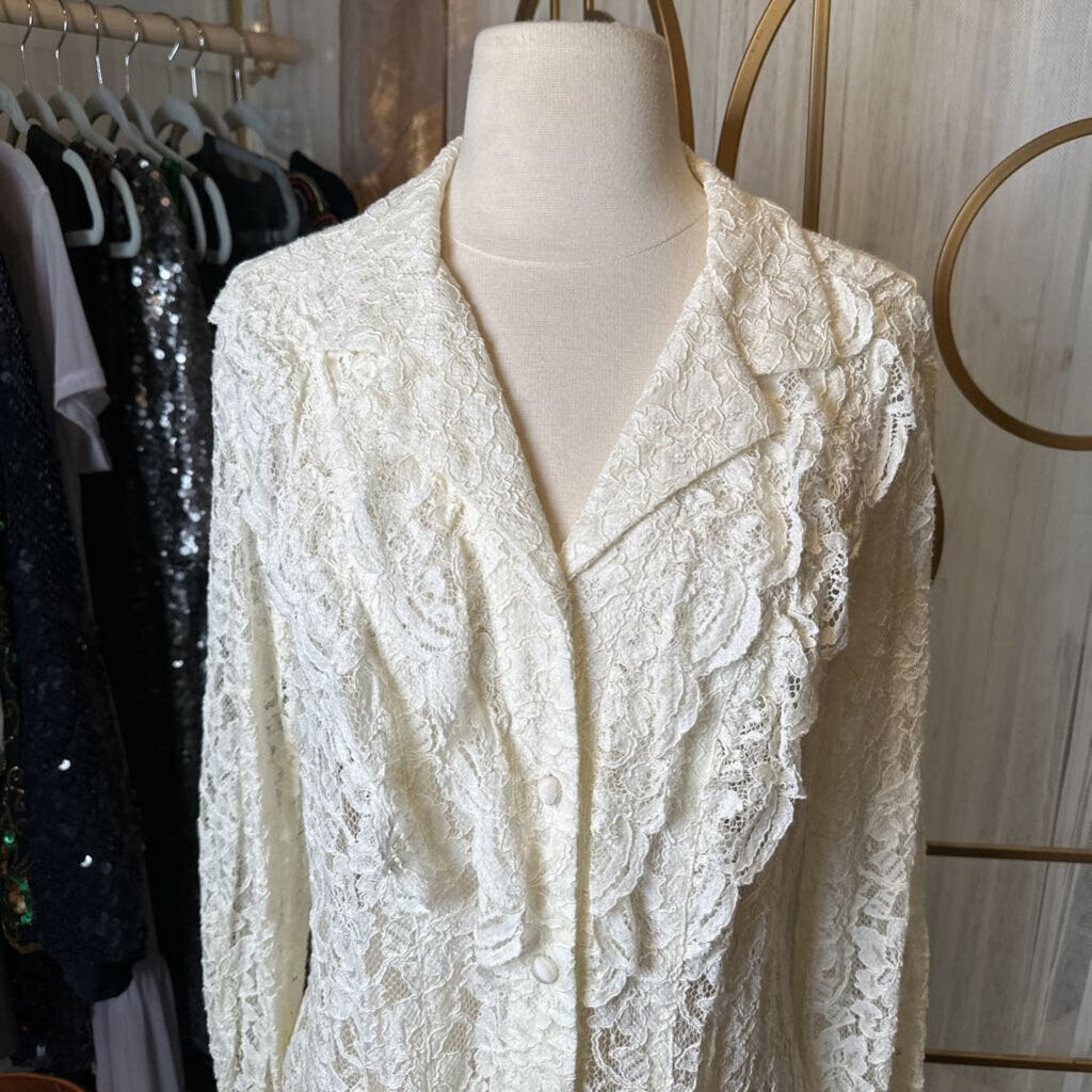 1980s All Lace Blouse