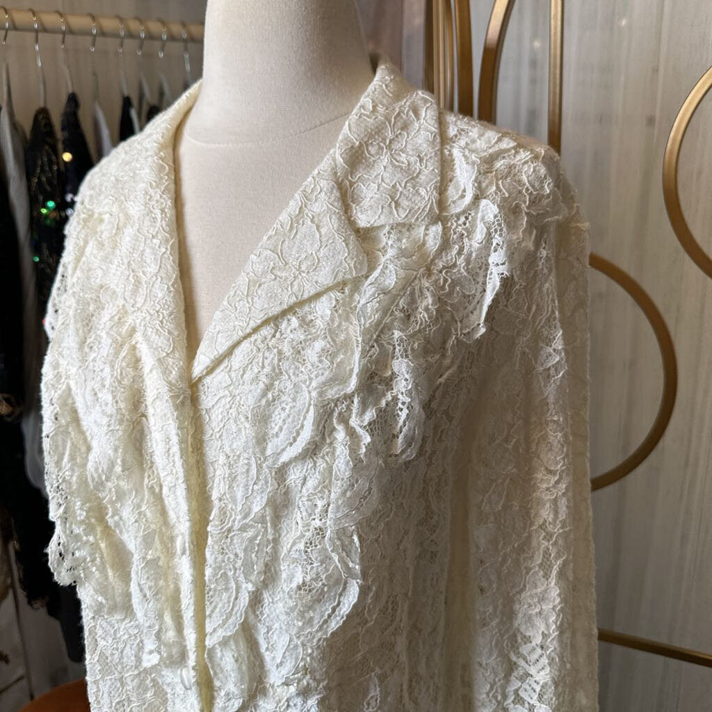 1980s All Lace Blouse