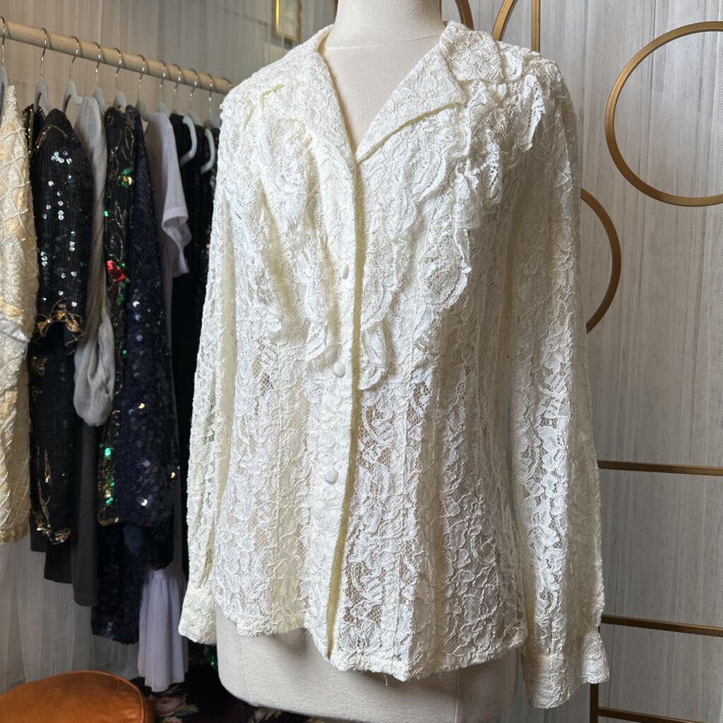 1980s All Lace Blouse