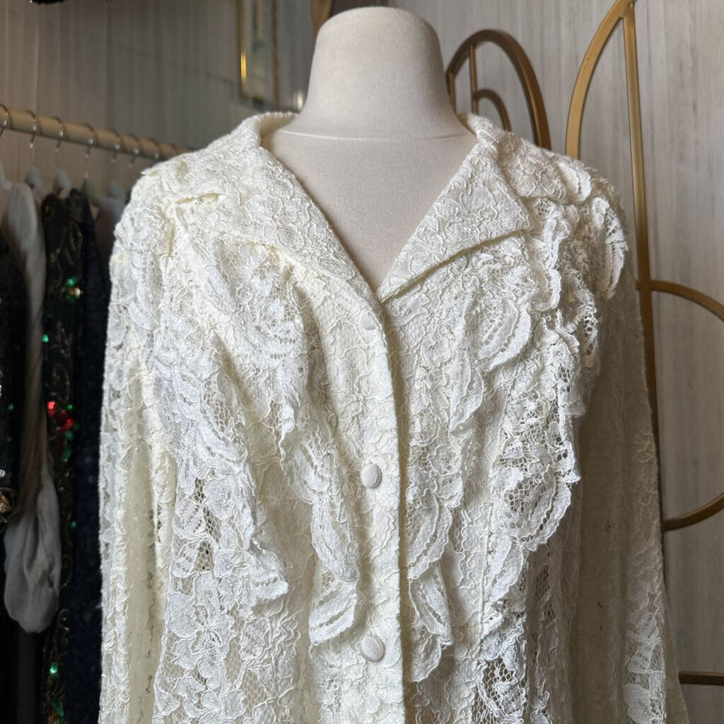 1980s All Lace Blouse