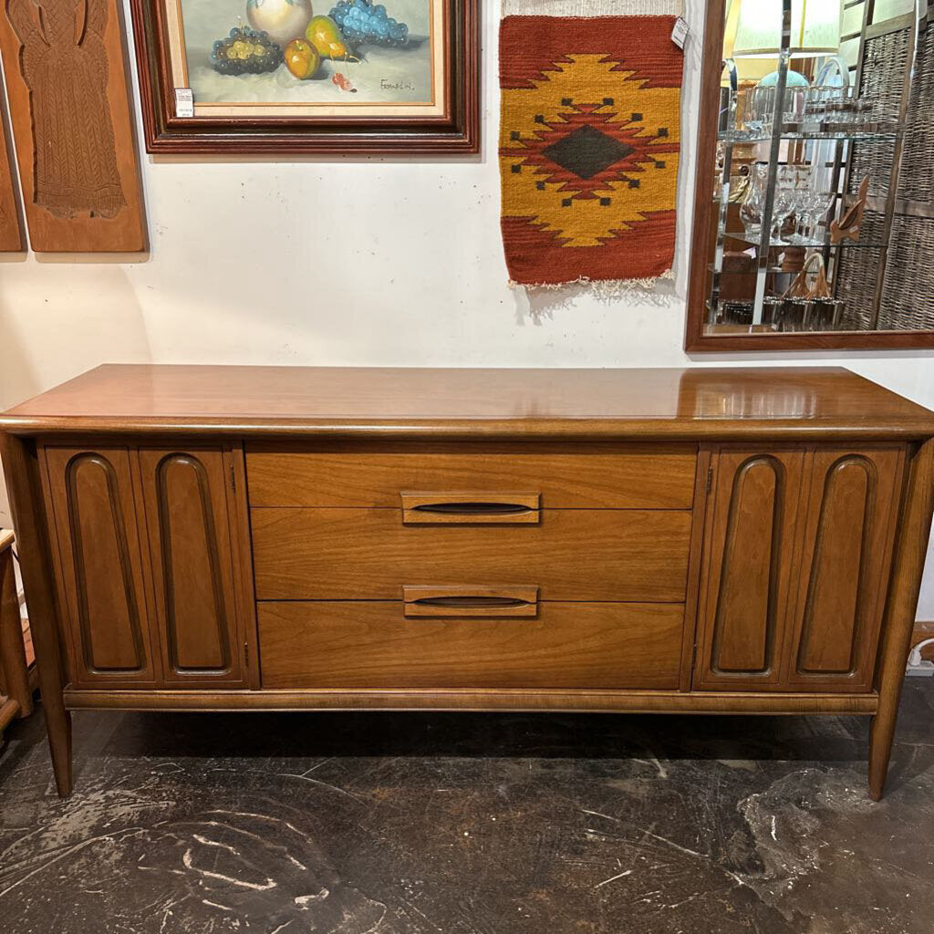 Mid Century Modern Credenza - Bassett Outlook Collection, Solid Walnut