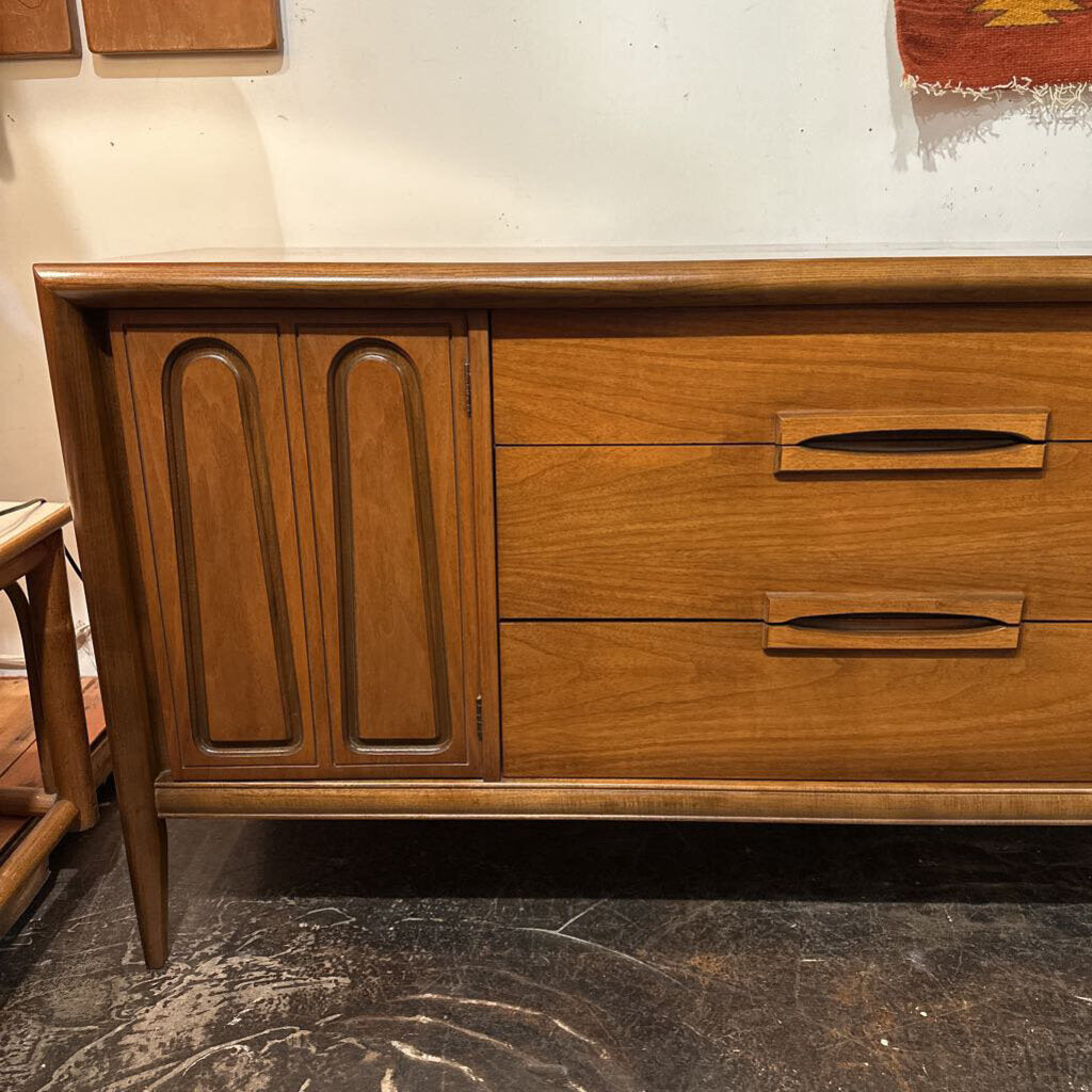 Mid Century Modern Credenza - Bassett Outlook Collection, Solid Walnut