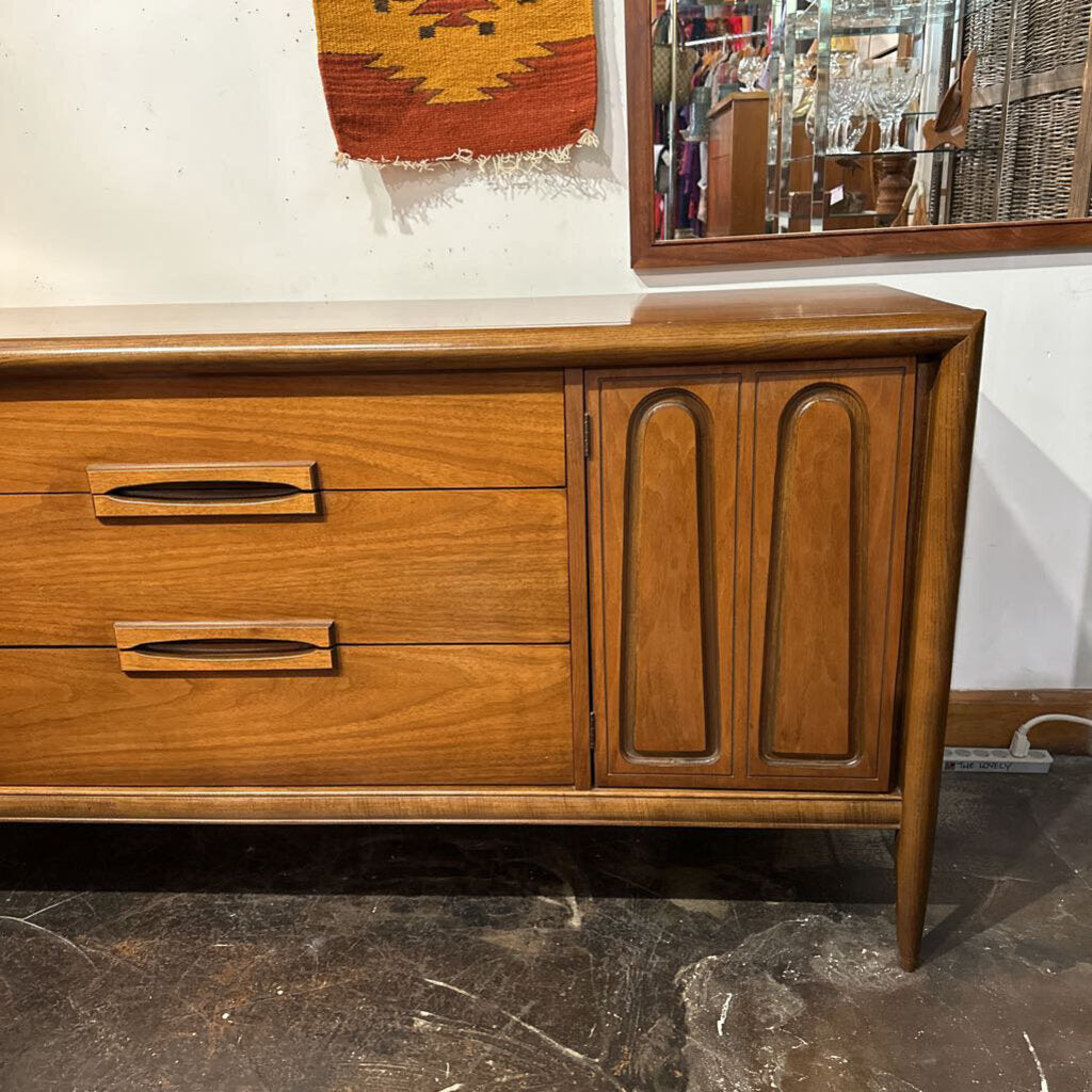 Mid Century Modern Credenza - Bassett Outlook Collection, Solid Walnut